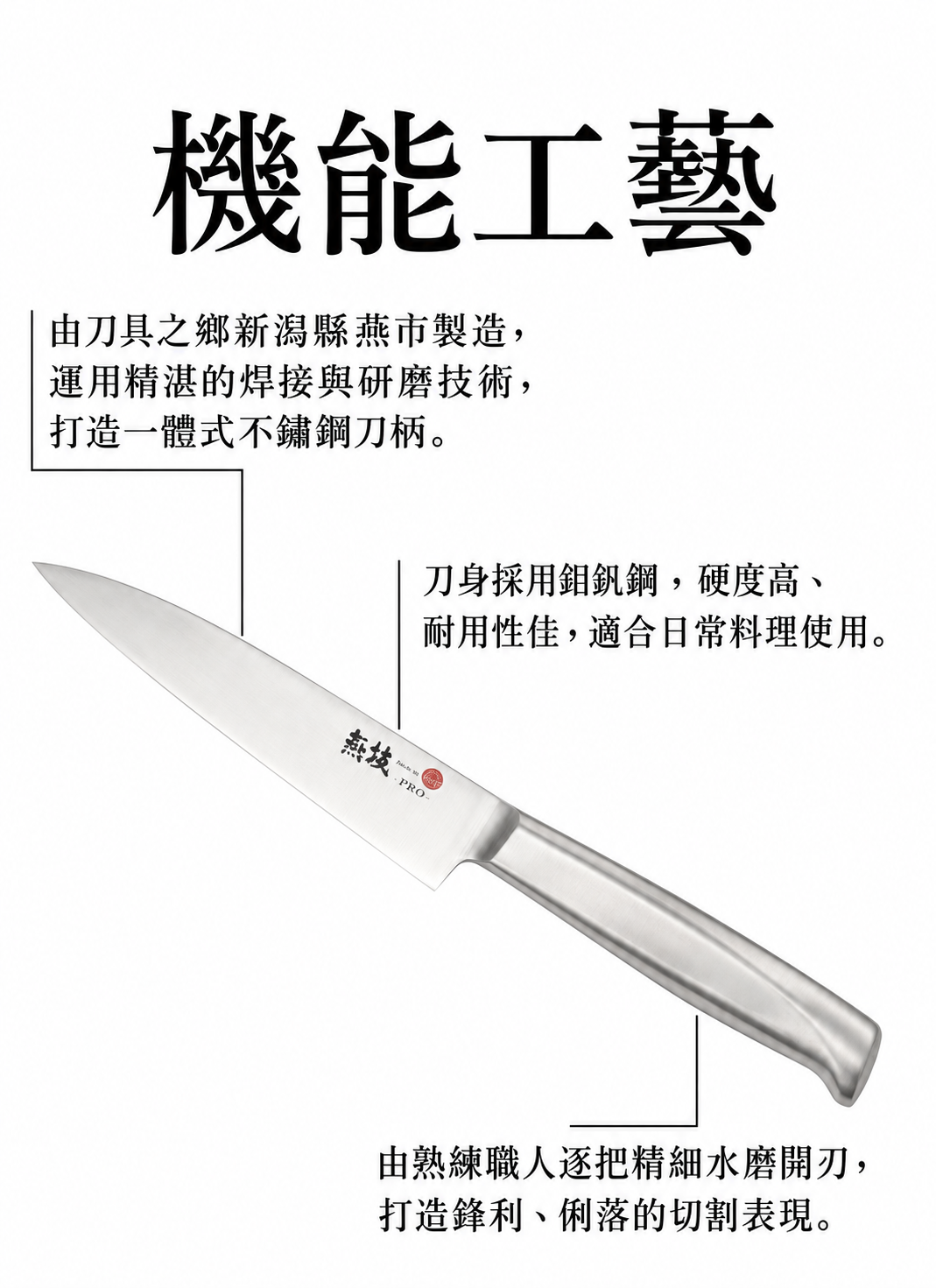 日本新潟製一體水果刀
